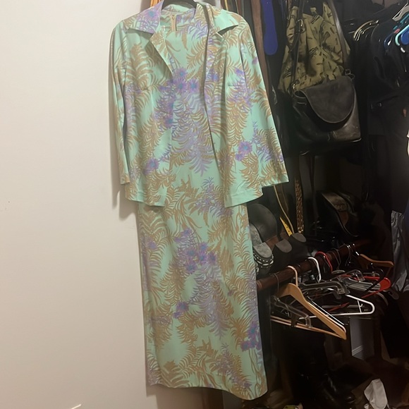 Vintage Maui label 2pc dress + jacket - Picture 2 of 9